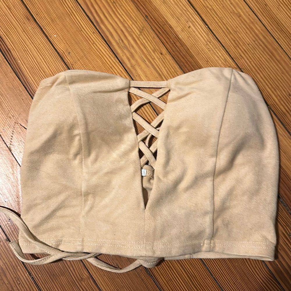Brown/Beige Papaya top size M